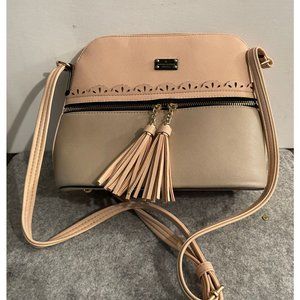 Brentano Boutique Creamy Peachy and Tan Shoulder and  Crossbody  Bag  #974